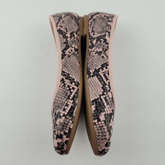 Nordstrom Bp. Bianca Blush Pink Faux Snakeskin Print Ballet Flats 6.5 - Picture 5 of 9
